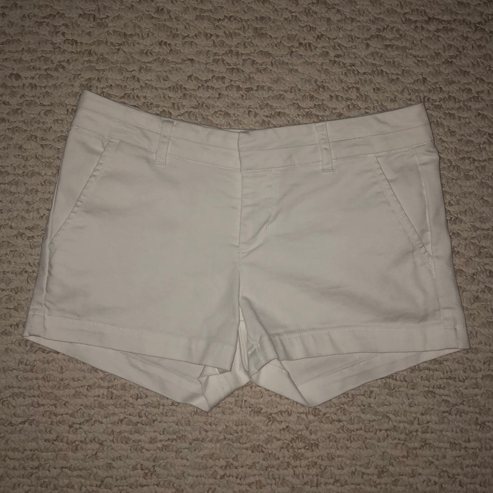 White jean shorts